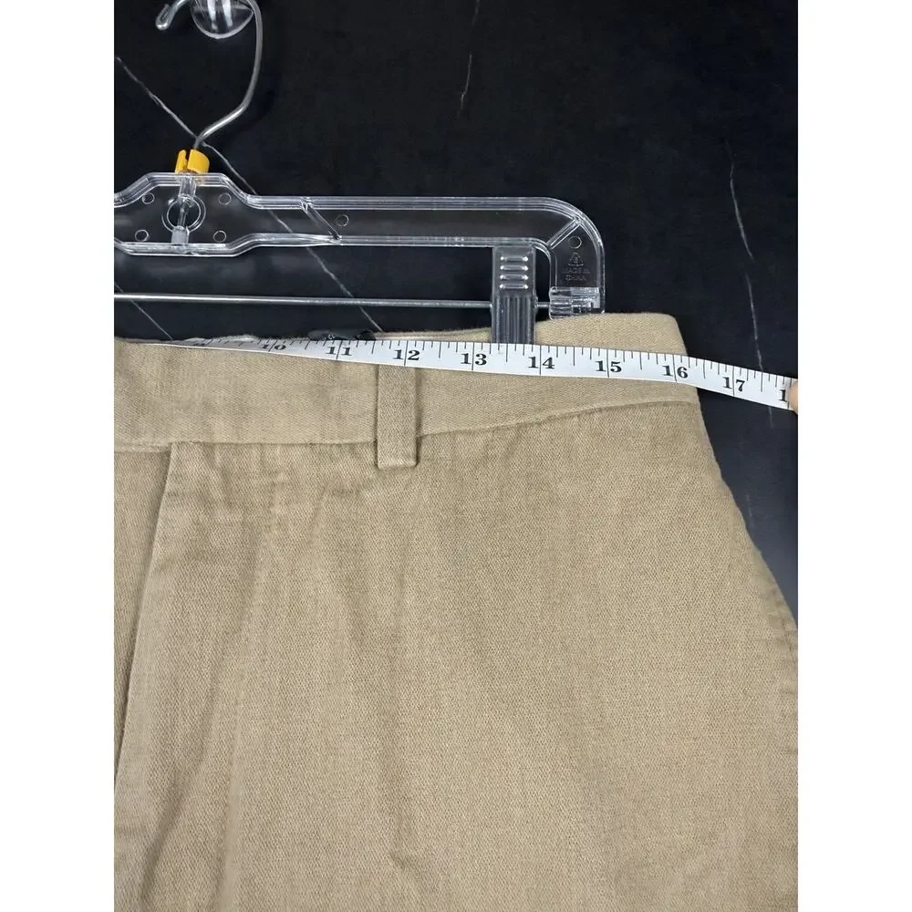 Banana Republic Pants Men’s 33x25 Tan Cotton Wool Blend Dress Trousers Wide Leg